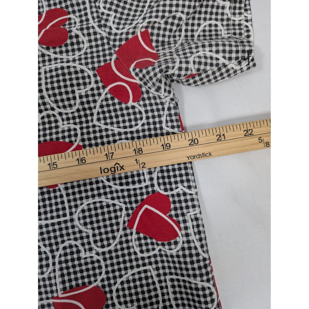 Women's White Swan Fundamentals Heart Scrub Top Black, White w/ Red Hearts Sz S - Picture 4 of 6